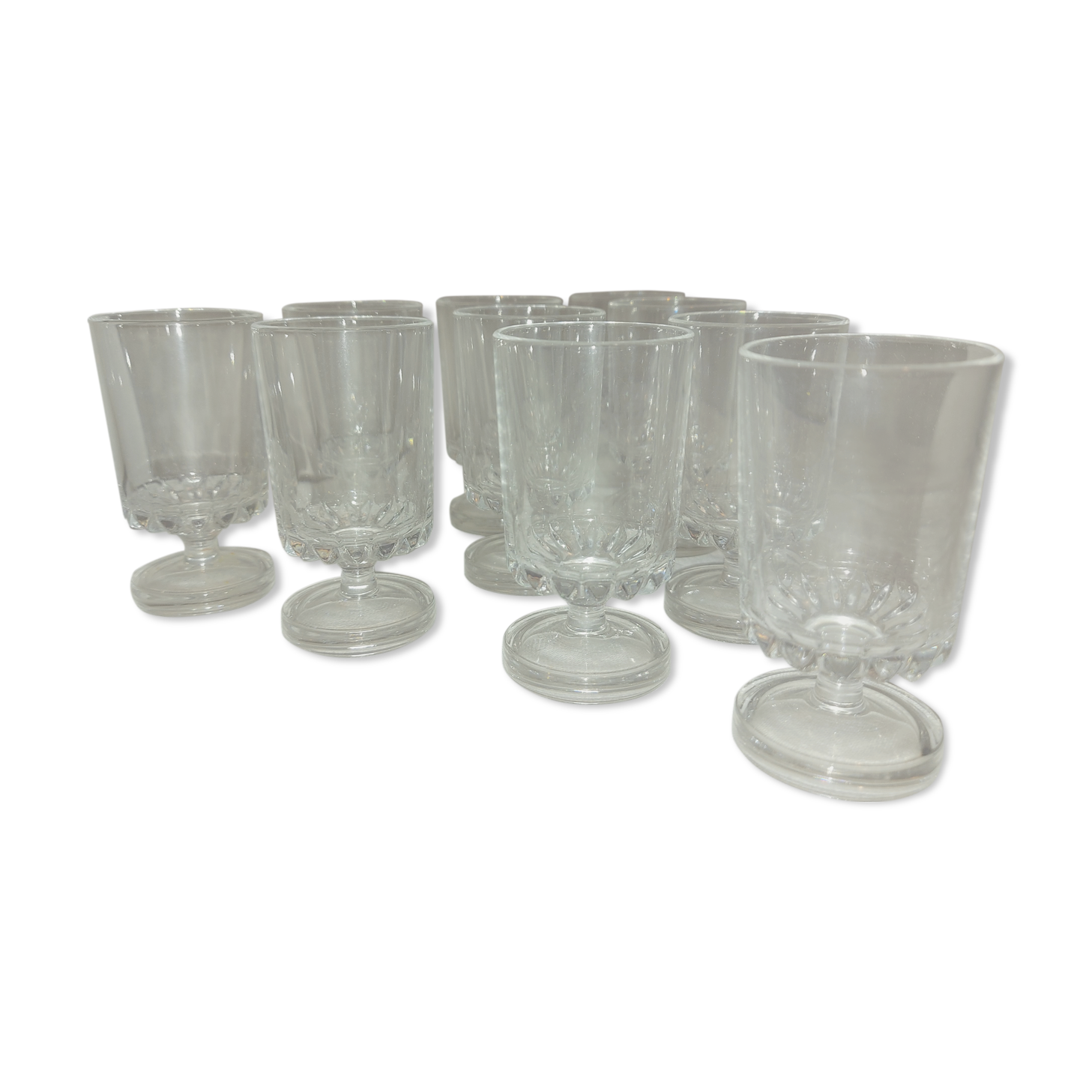 10 crystal liqueur glasses