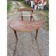 19th century walnut 6-legged opening table