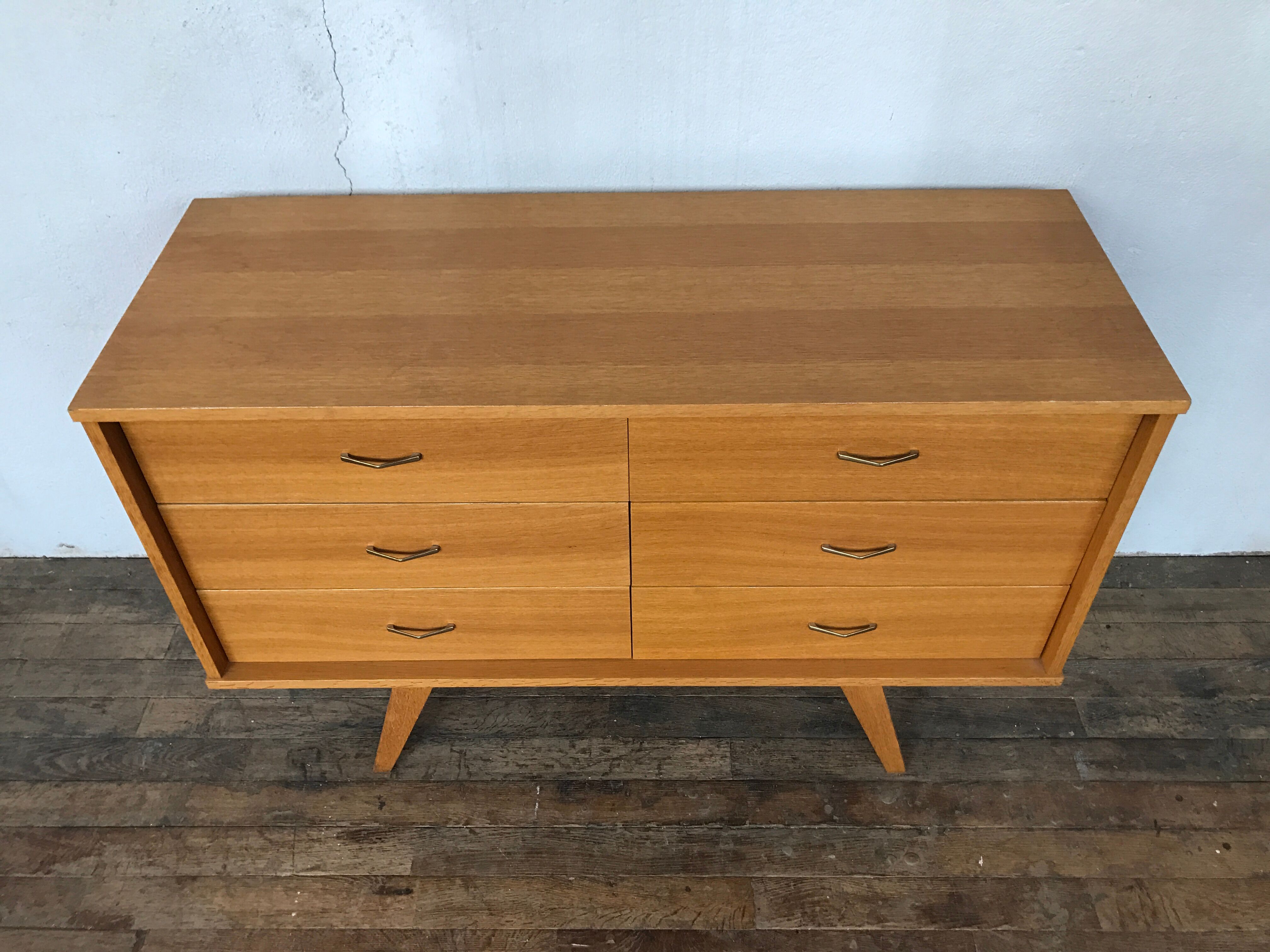 Chest of drawers 6 drawers vintage compass 1950 feet