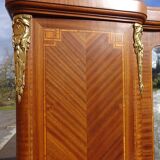 Louis XVI armoire with marquetry and gilded bronze