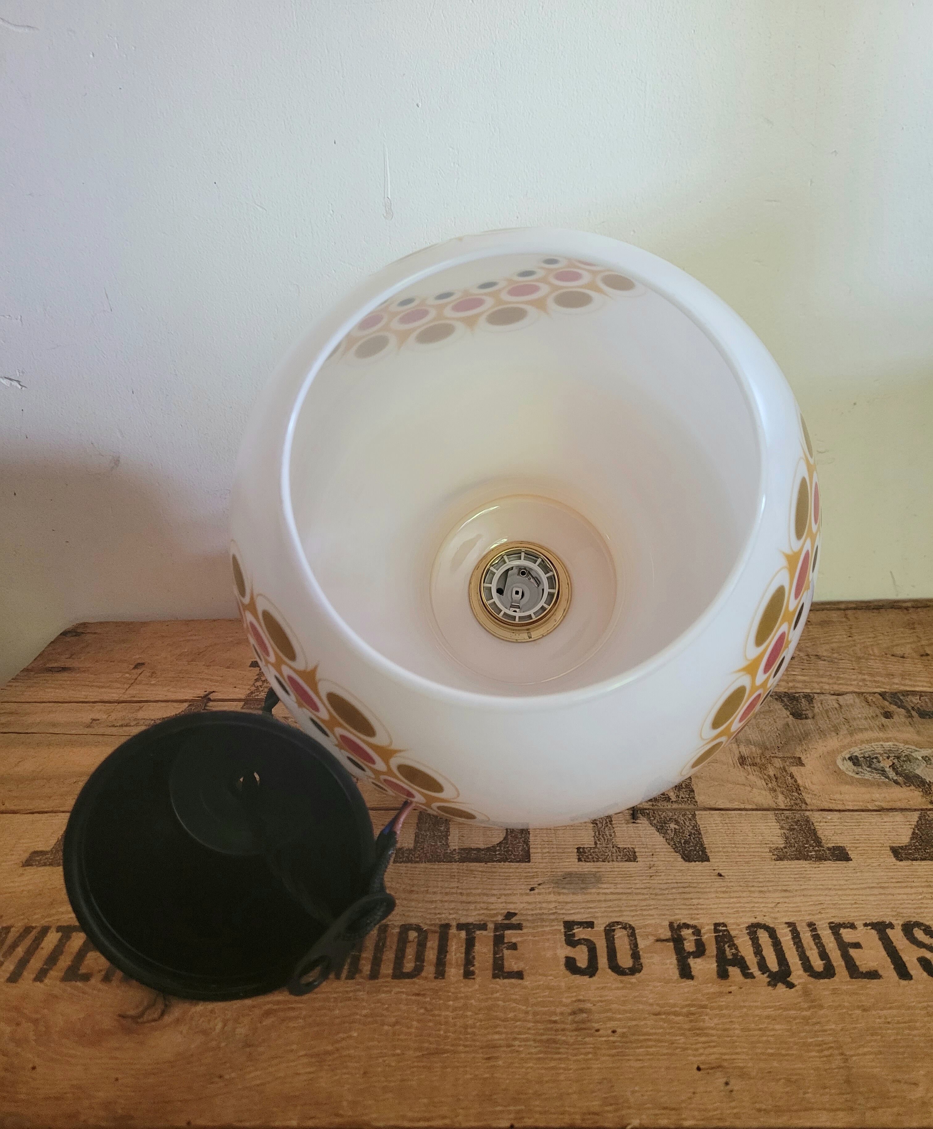 Opaline hanging lamp 70