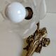 Art Nouveau wall light in bronze and glass paste - early 20th century