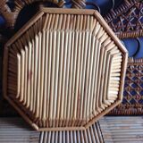 Octagonal bamboo basket