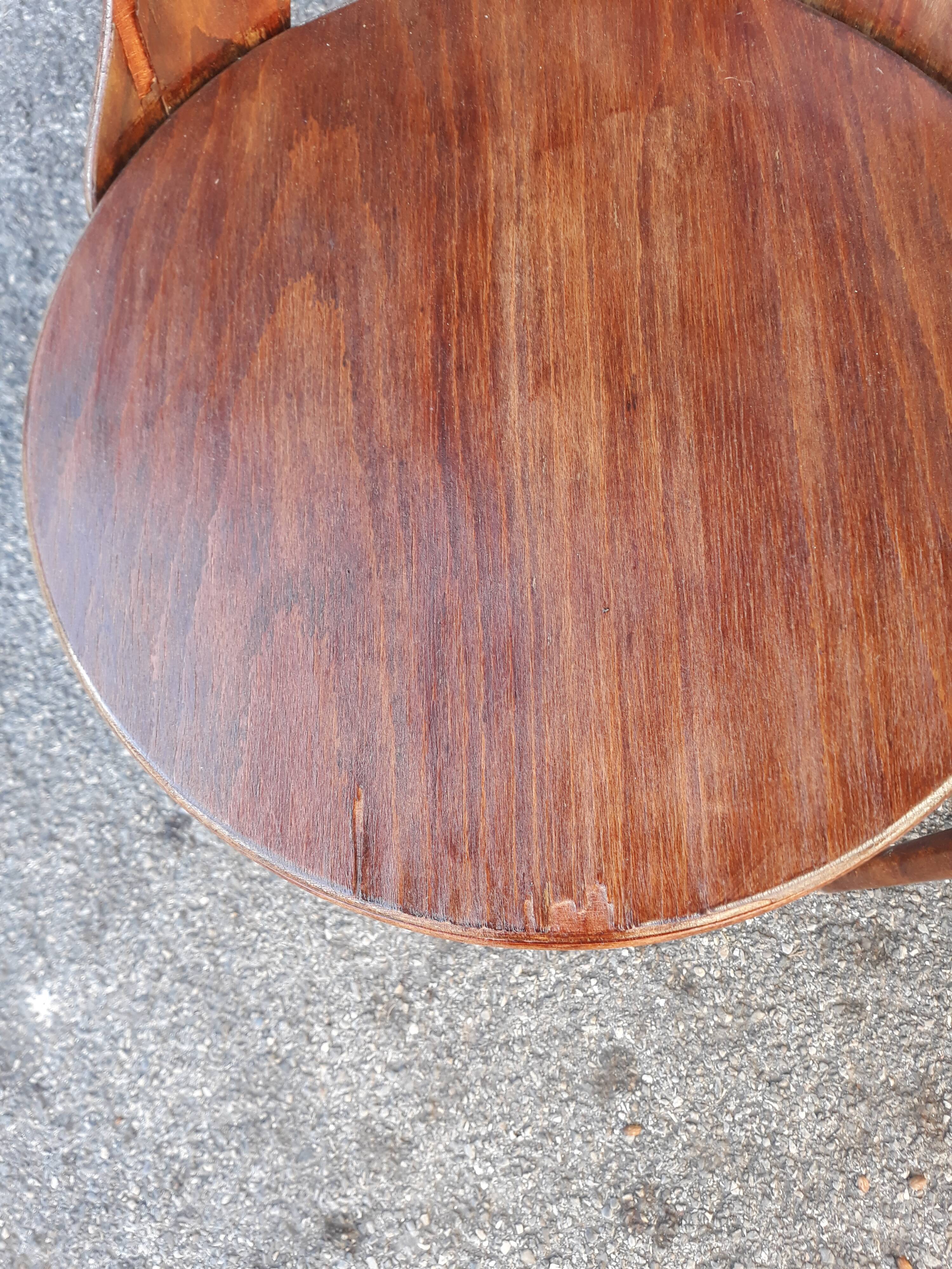 Série de 3 chaises Baumann modèle Dove vintage
