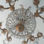 Baroque chandelier made of genuine Bohemian crystal and bronze with 12 branches.