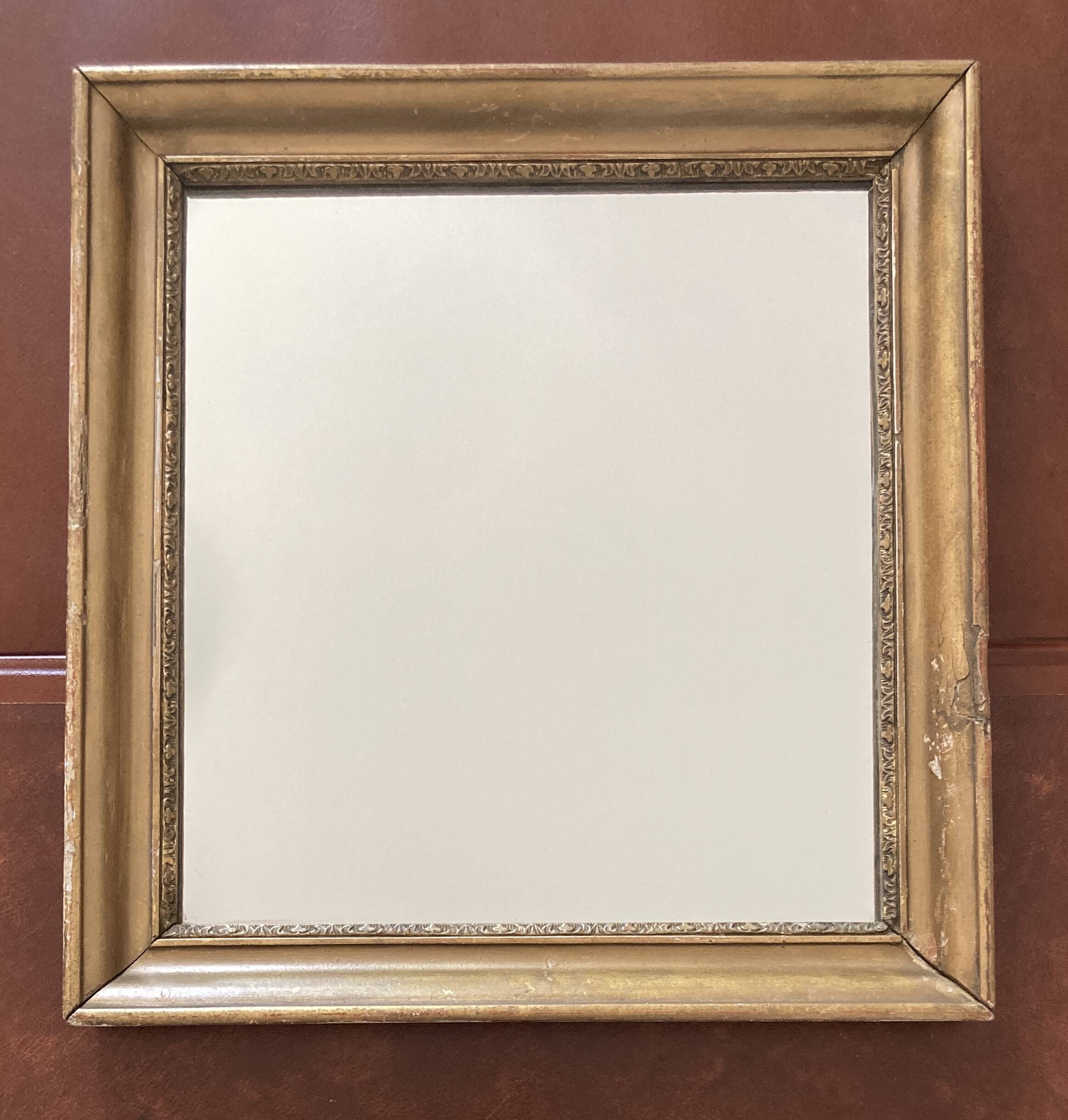 Small antique mirror - gilded wood
