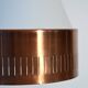 Scandinavian conic pendant lamp with copper detail
