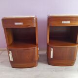 Pair of art deco bedside tables
