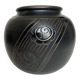 Art Deco ball vase in black ceramic