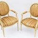 Pair of Louis XVI style armchairs