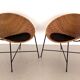 Pair of Rattan Lounge Chairs, Italy, 1970s