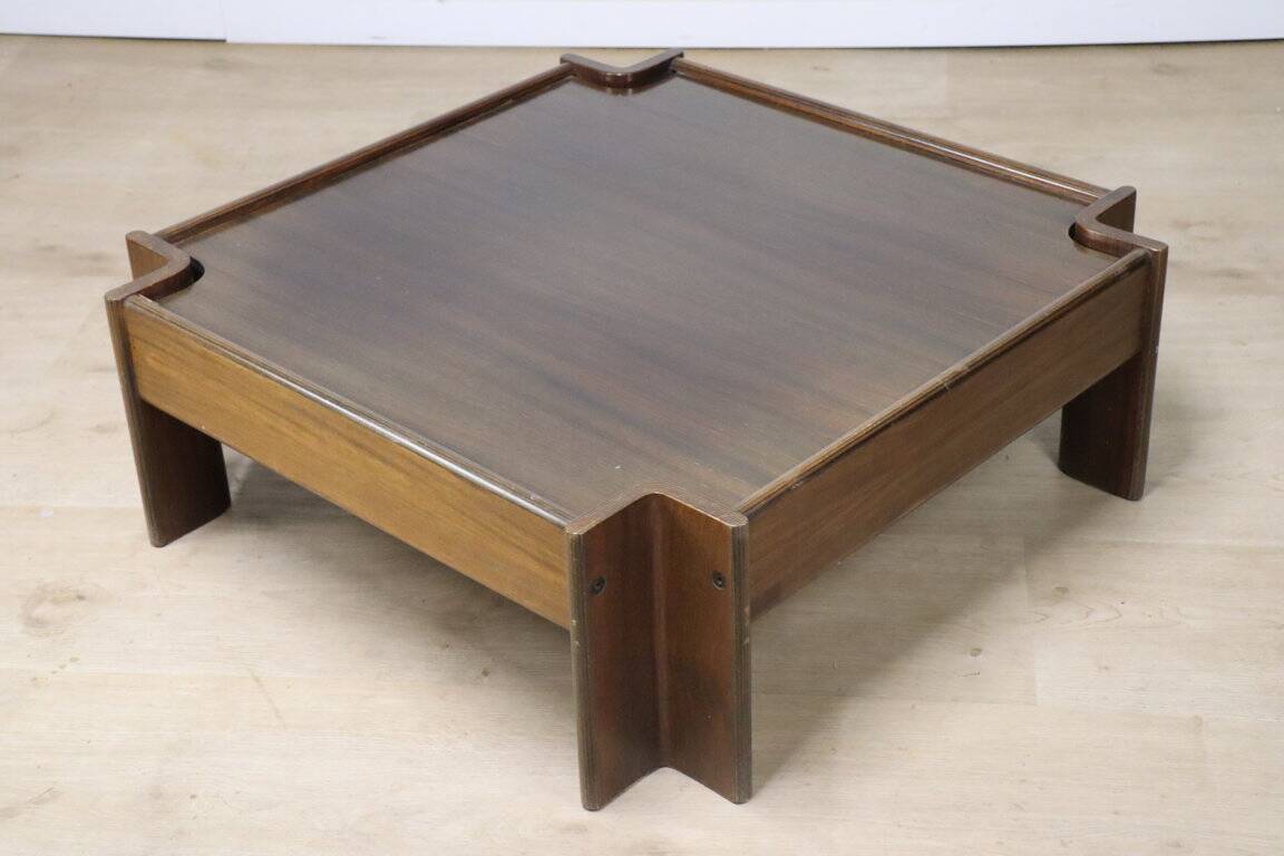 “Zelda” coffee table by Sergio Asti in rosewood, 1960
