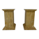 Pair of Art Deco Travertine Columns, Italy, Elegant Design, 1940s