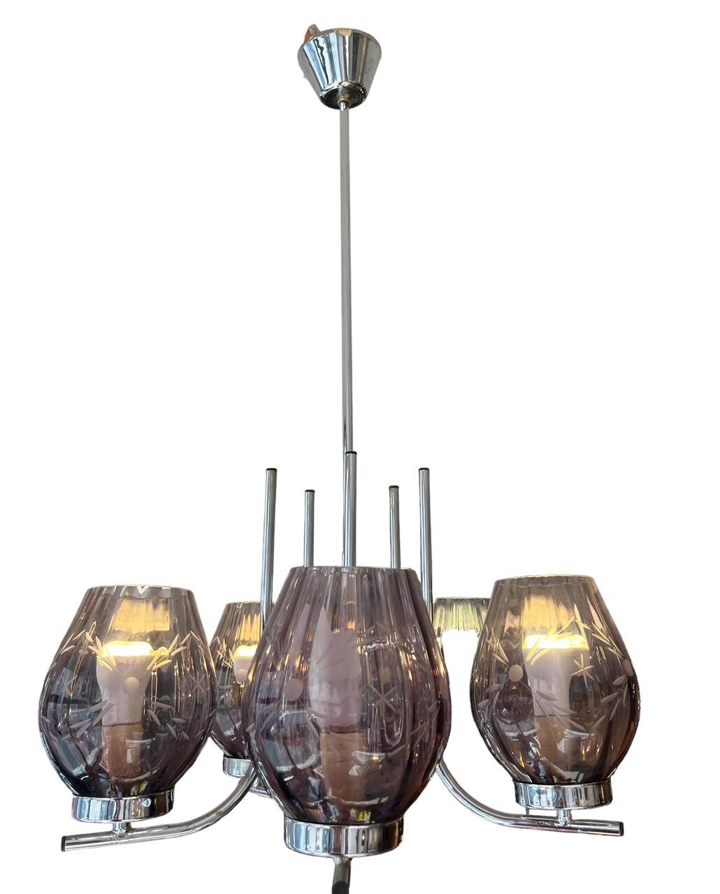 5-light art deco chandelier