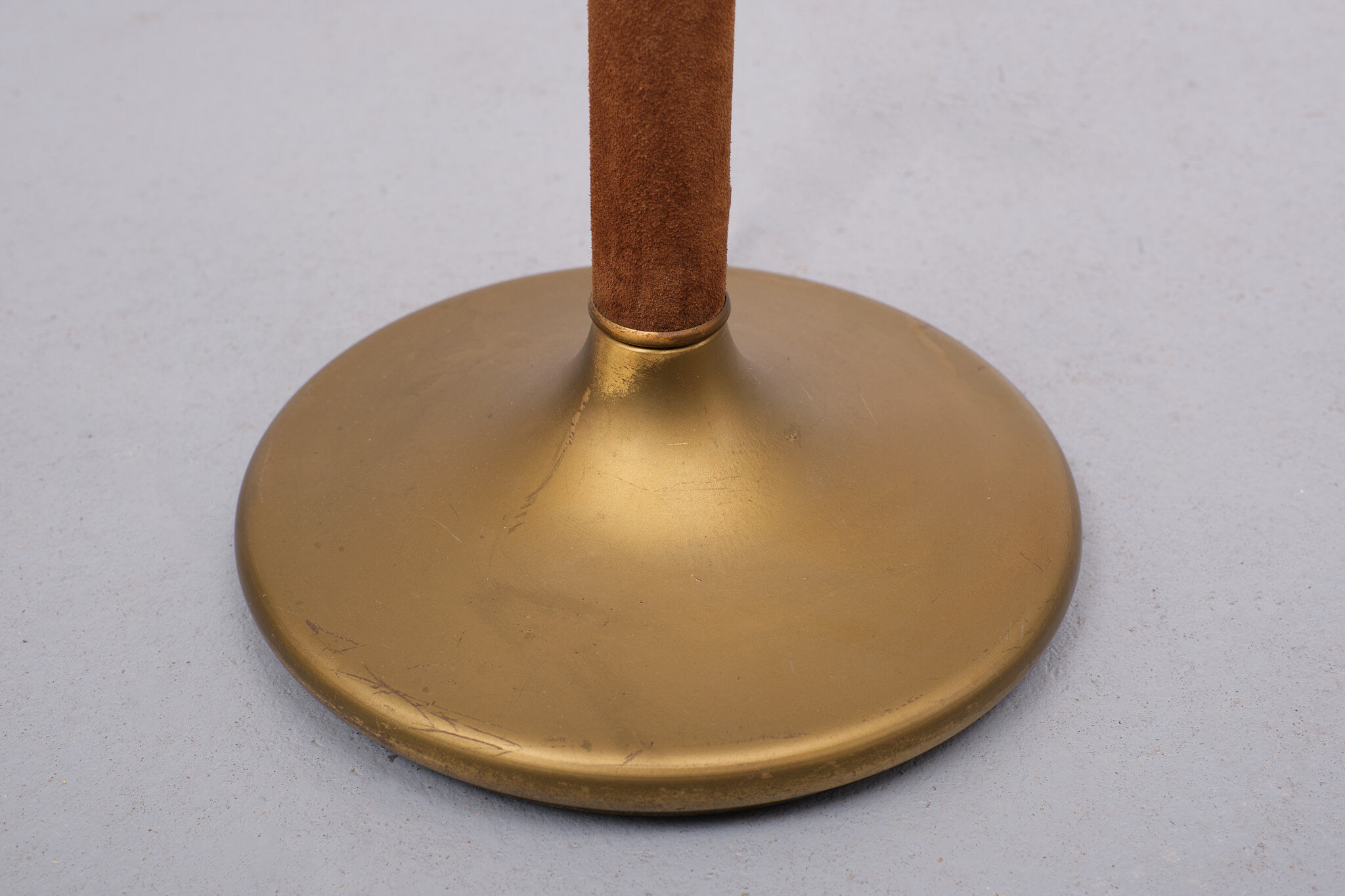 Hollywood Regency Suede Floor Lamp 1970s France