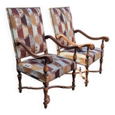 Pair of Louis XIII armchairs