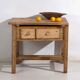 Central European pine kitchen table with two drawers – Tyrol, circa 1910