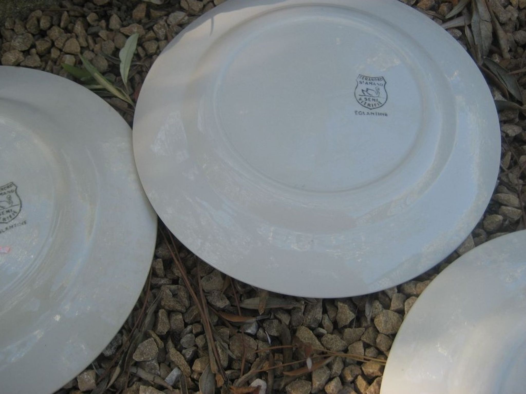 Set de 5 assiettes Ceranord St Amand modèle Eglantine