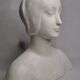 Bust after Laurana in Renaissance style, known as Aragon, patinated plaster, 33 cm.