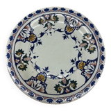 Gien earthenware plate from the end of the 19th century