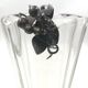Vase en cristal avec 800 applications de raisins en argent - années 1970, production italienne