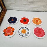 Set of 6 coasters 60s