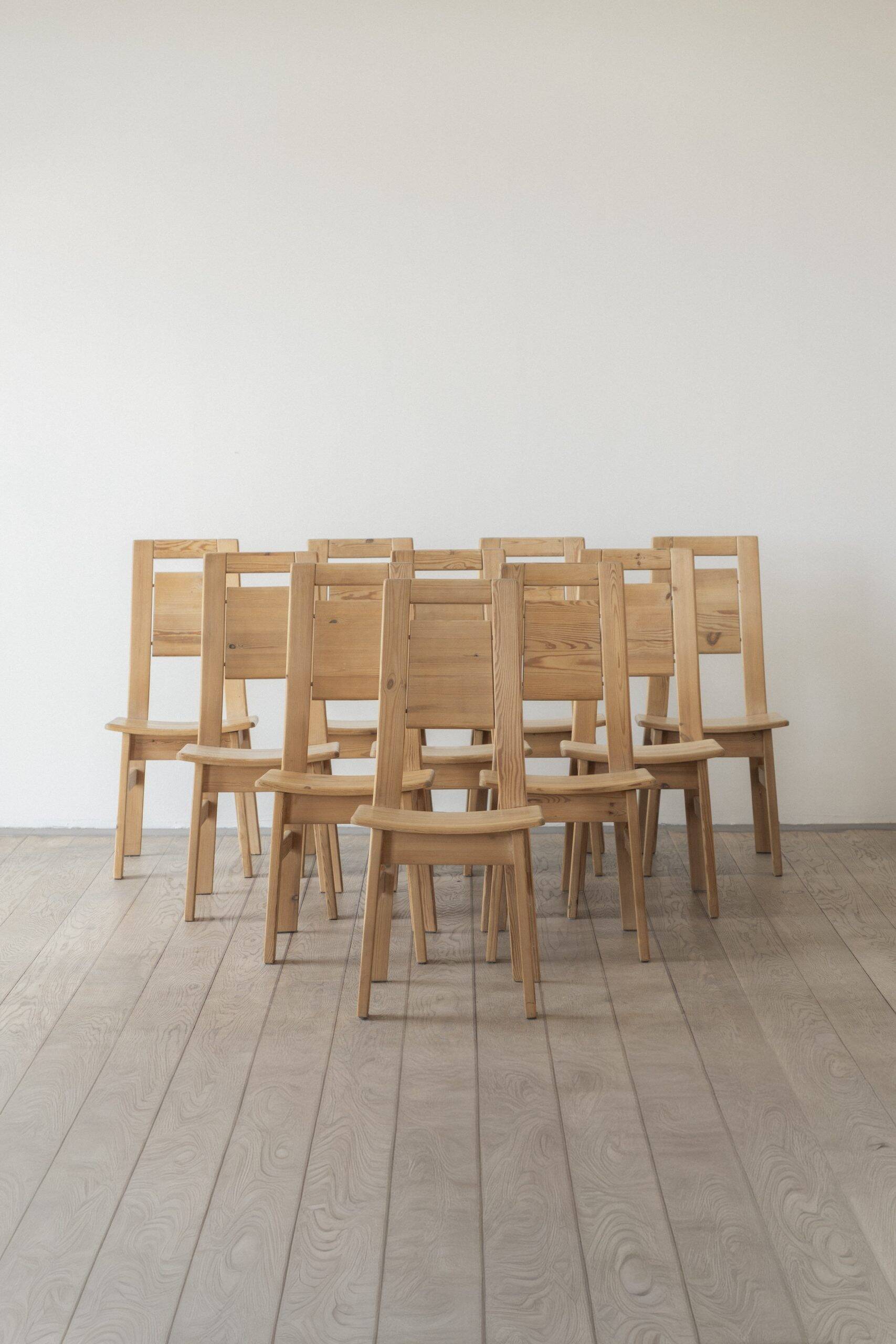 Ilmari Tapiovaara, chaise de salle à manger (ensemble de dix)