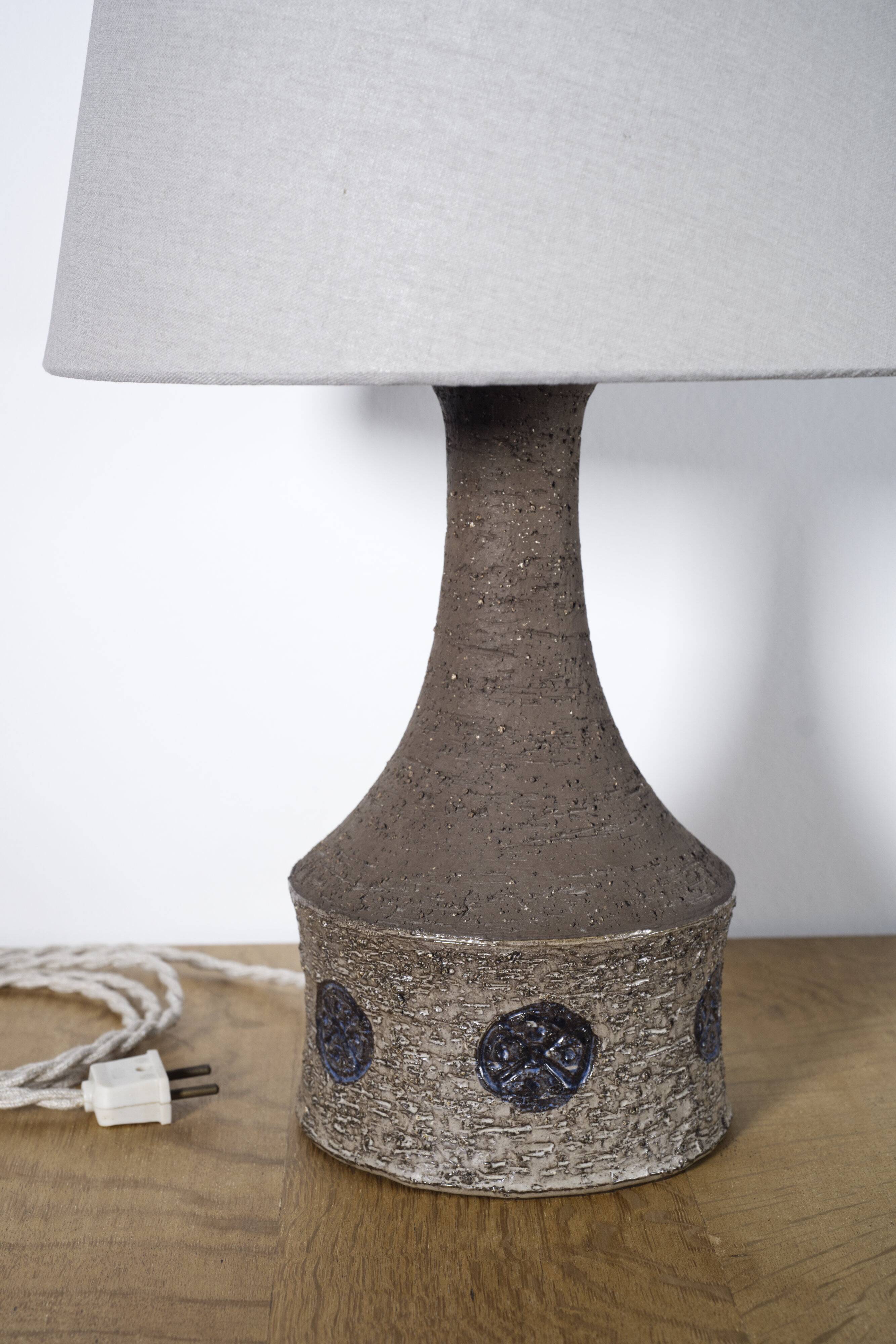 Danish mid-century ceramic table lamp