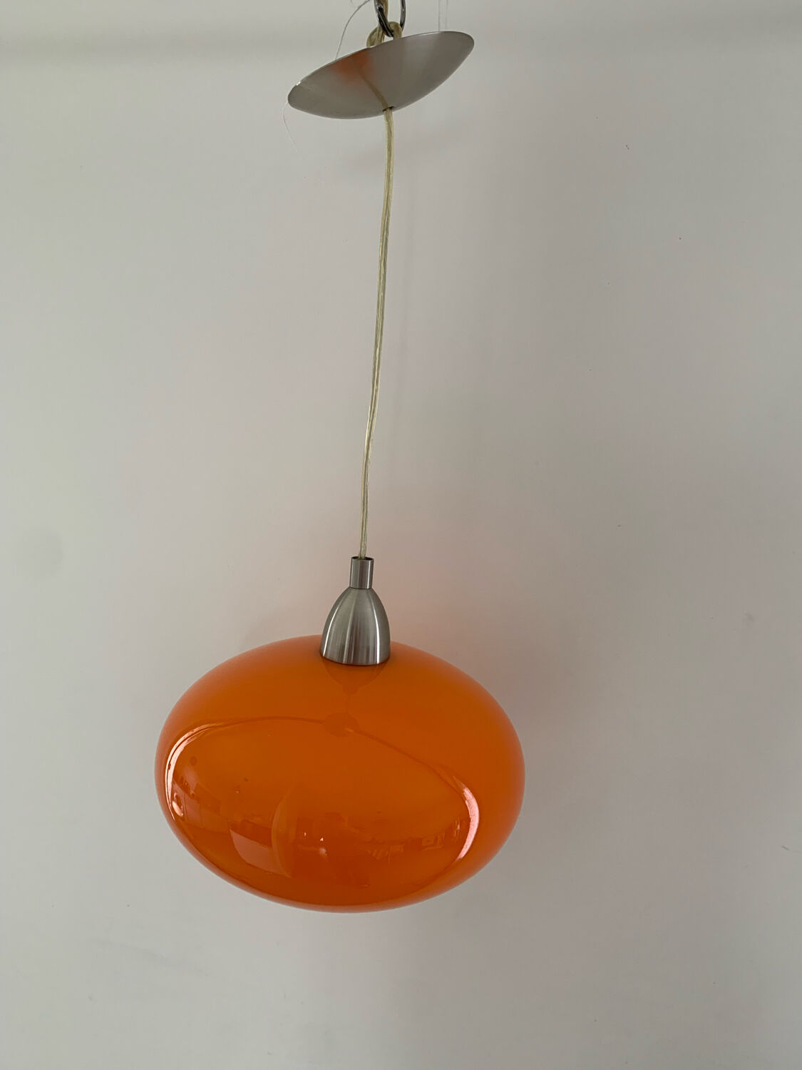 Vintage orange hanging lamp