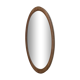 Oval beveled mirror surrounded by light wood dimension: height -74,5cm- width -38,5cm- prof-2cm-