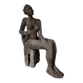 Sculpture study of a raku ceramic nude