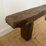 Wooden wabi-sabi bench