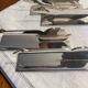12 silver-plated metal knife rests Art Deco Yorel