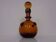 Italian amber glass decanter with stopper, 1960s