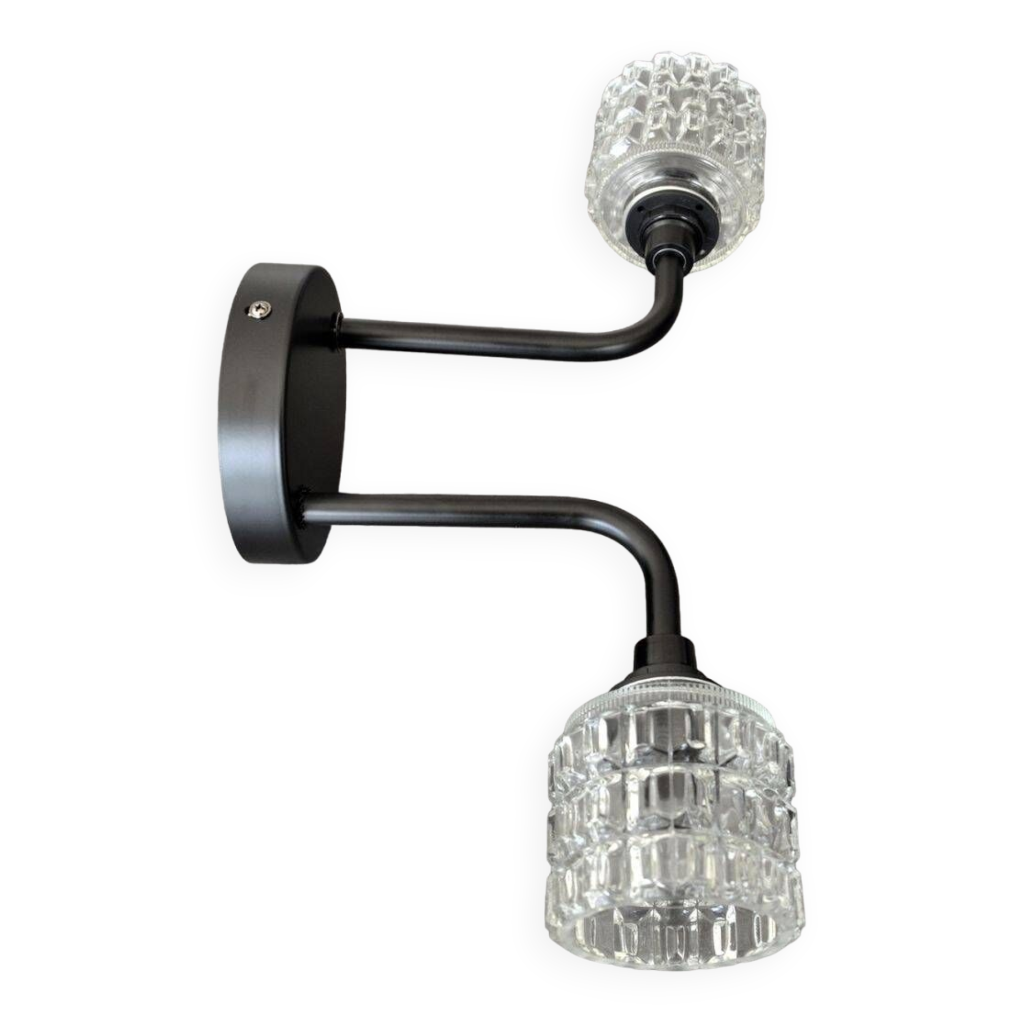 Double cut glass wall light