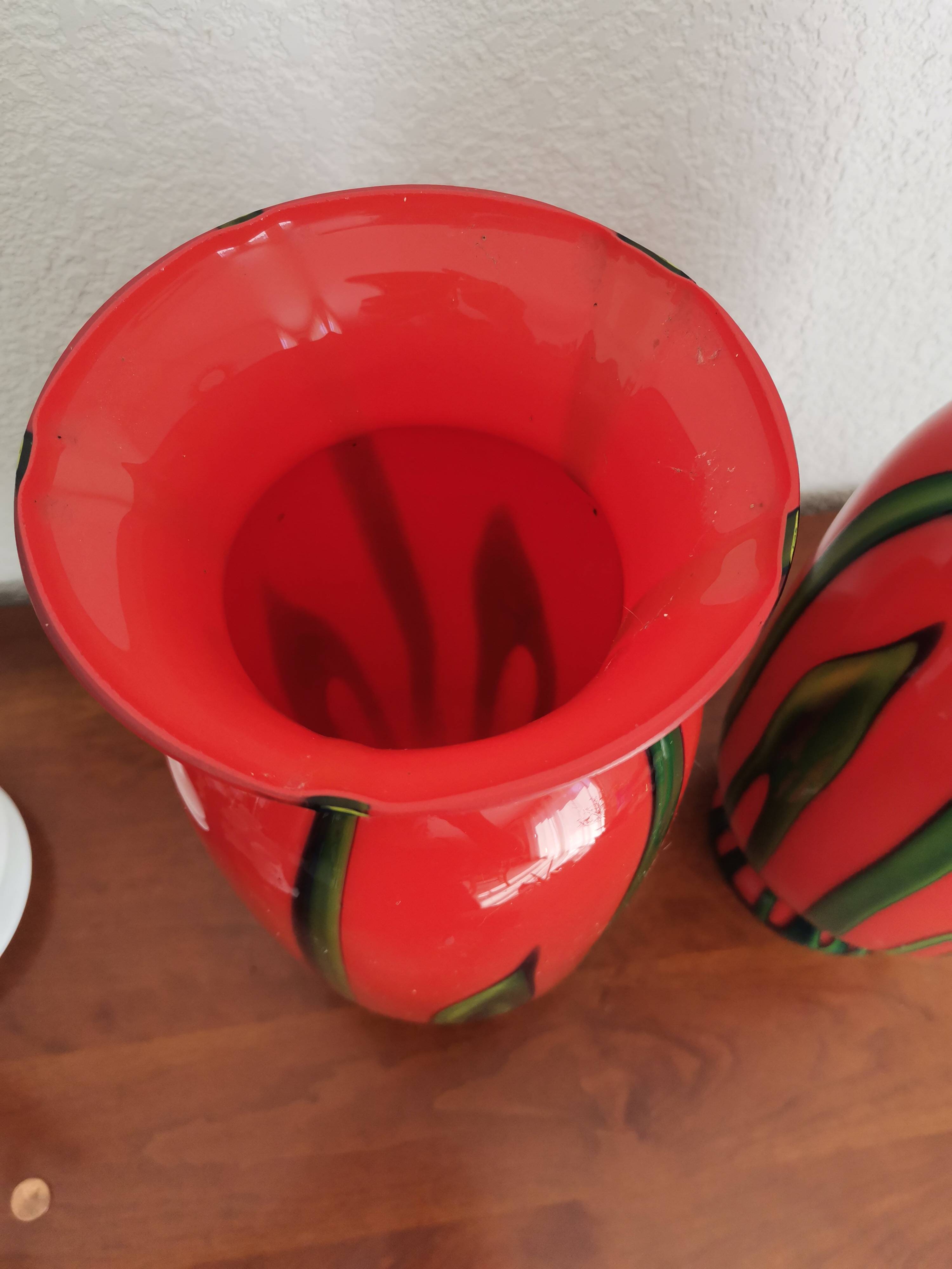 Bohemian vase pair "Bambus"