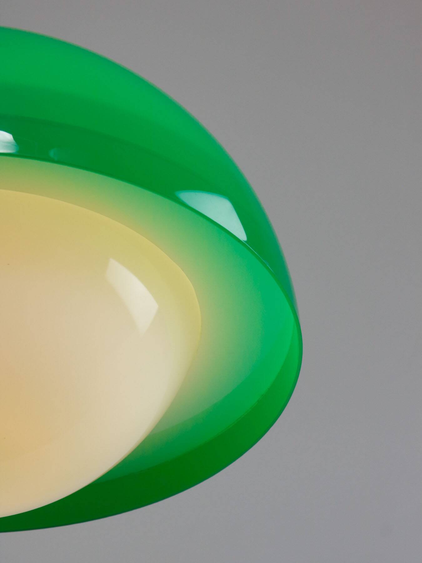 Italian Space Age Pendant in Brass and Acrylic Glass, 1970s