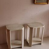 Pair of vintage art deco style bedside tables