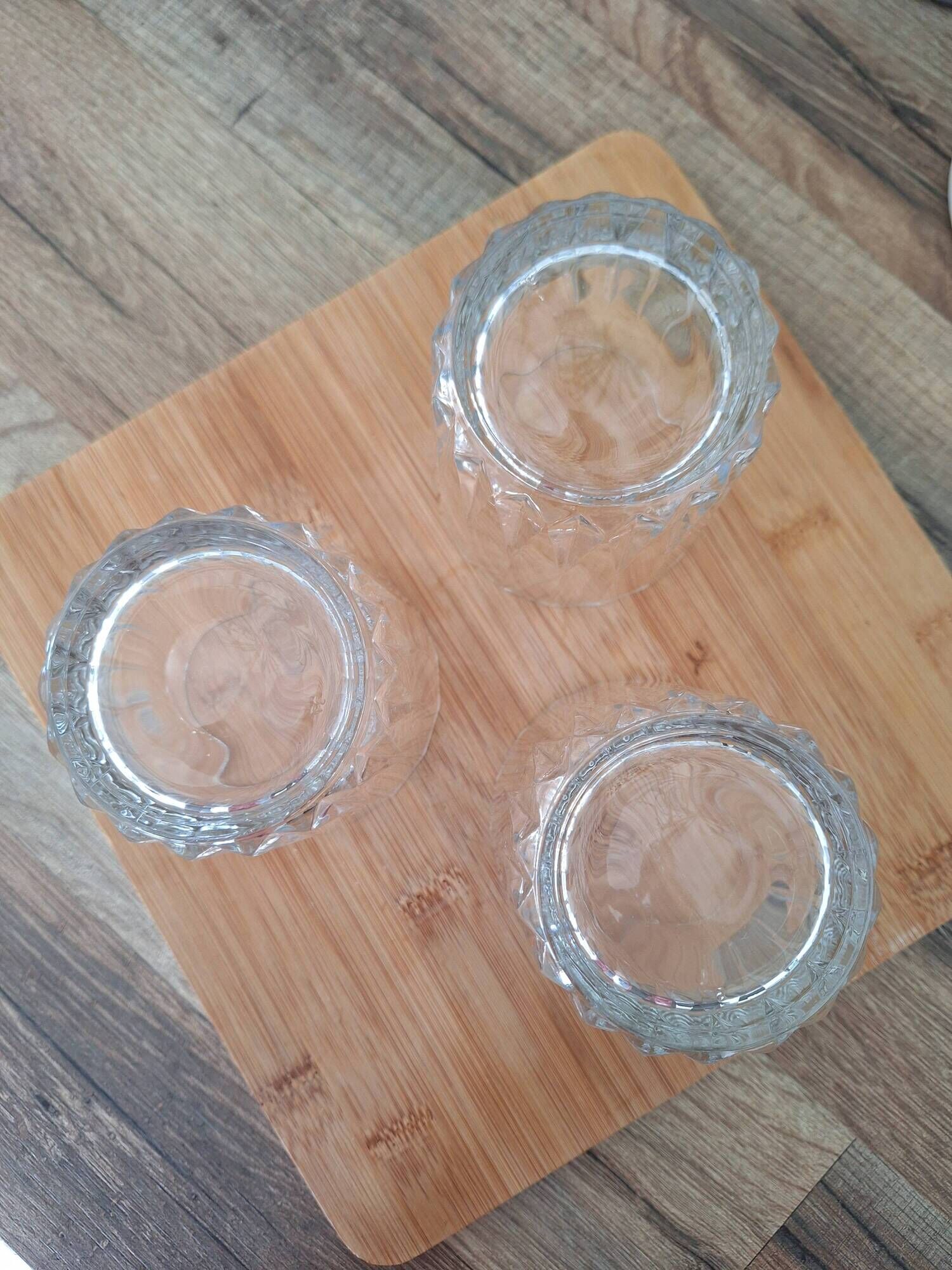 Verres à eau ou à whisky en verre ciselé