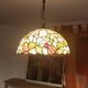 Suspension vitrail style Tiffany – Ø 30 cm – verre véritable – lourde