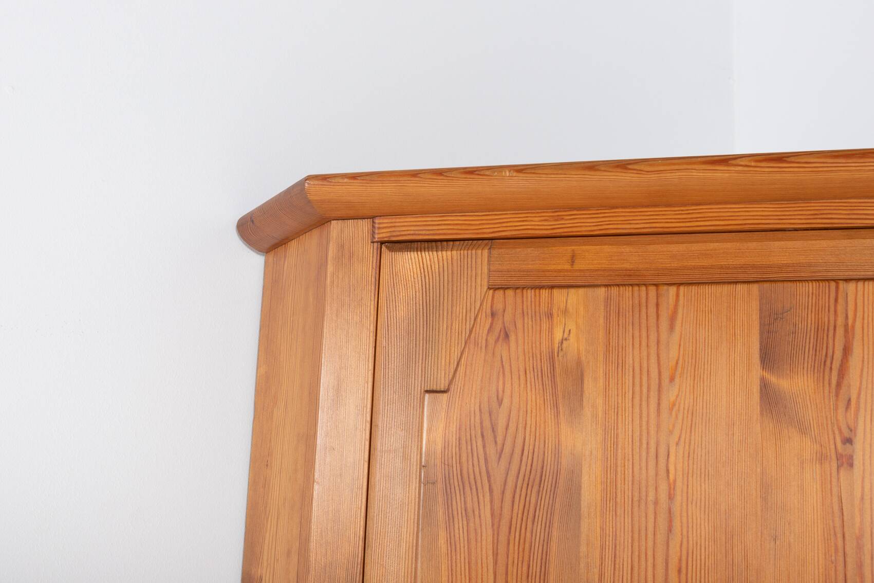 Axel Einar Hjorth ‘Lovö’ solid pine corner cabinet by Nordiska Kompaniet