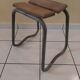 Metal and wood "industrial" stool