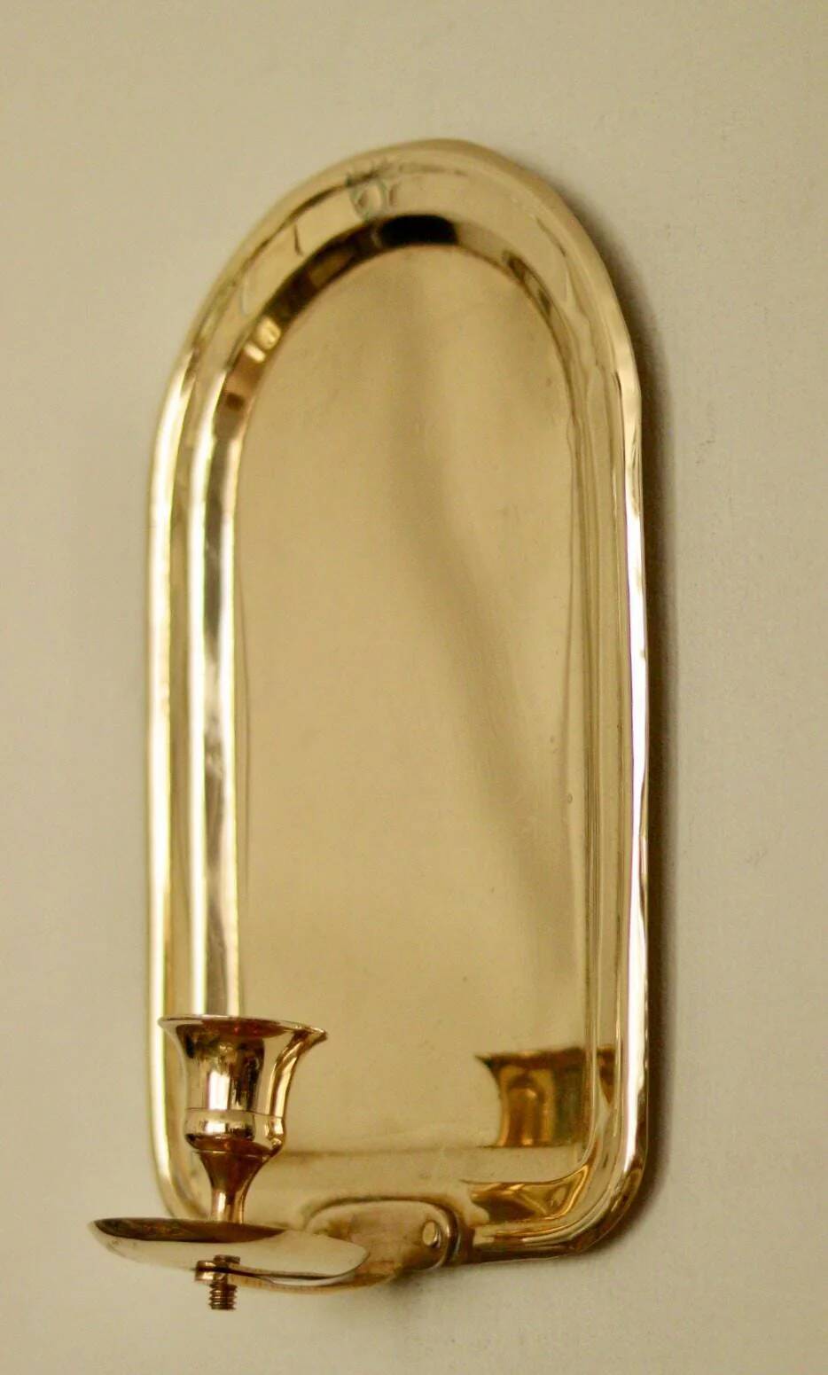 Single mid-century Swedish brass sconce