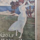 Golf monte-carlo framed poster after elio xim