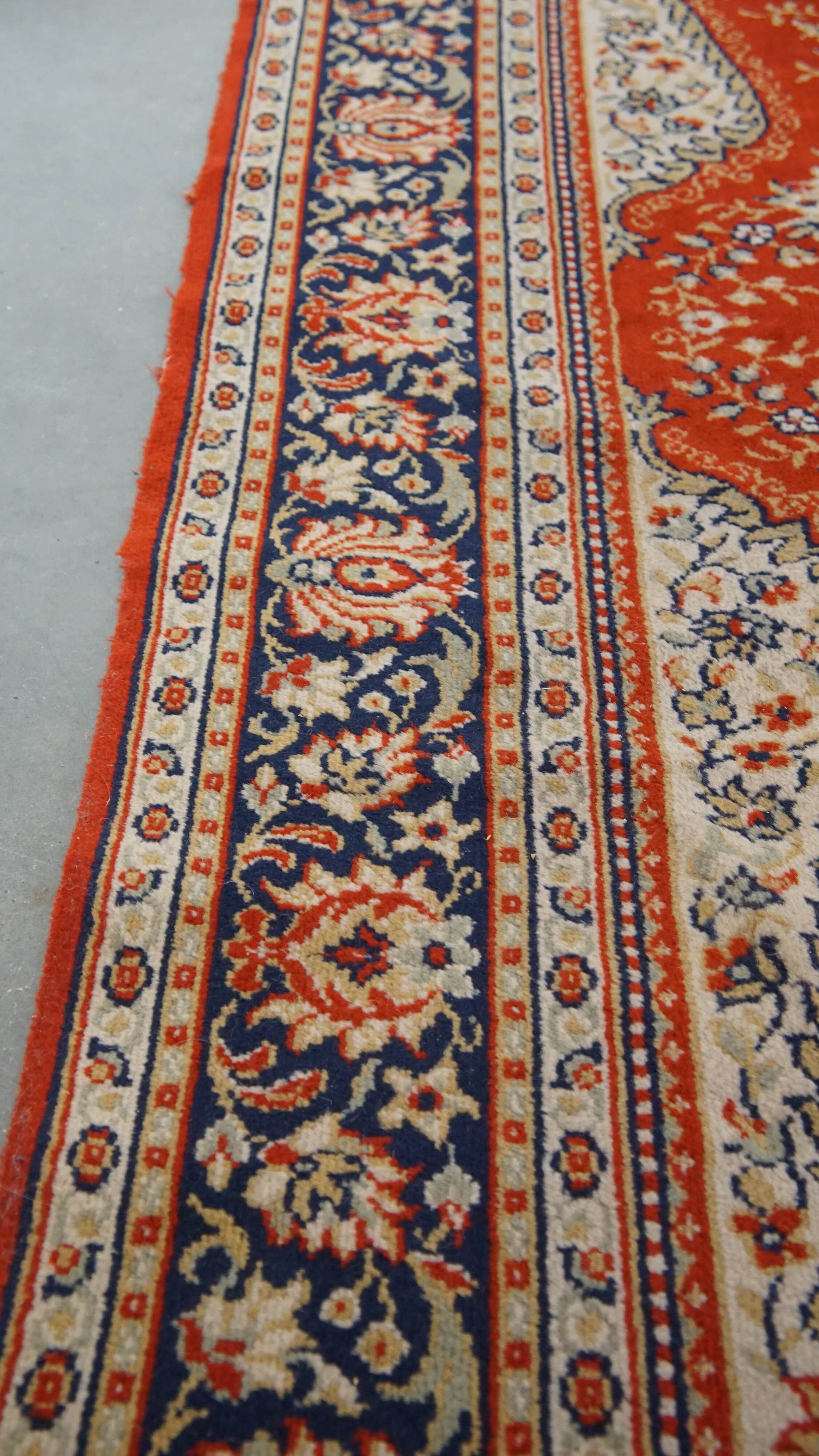Vintage oriental rug in predominantly red/beige tones with a stunning pattern, 236x170 cm
