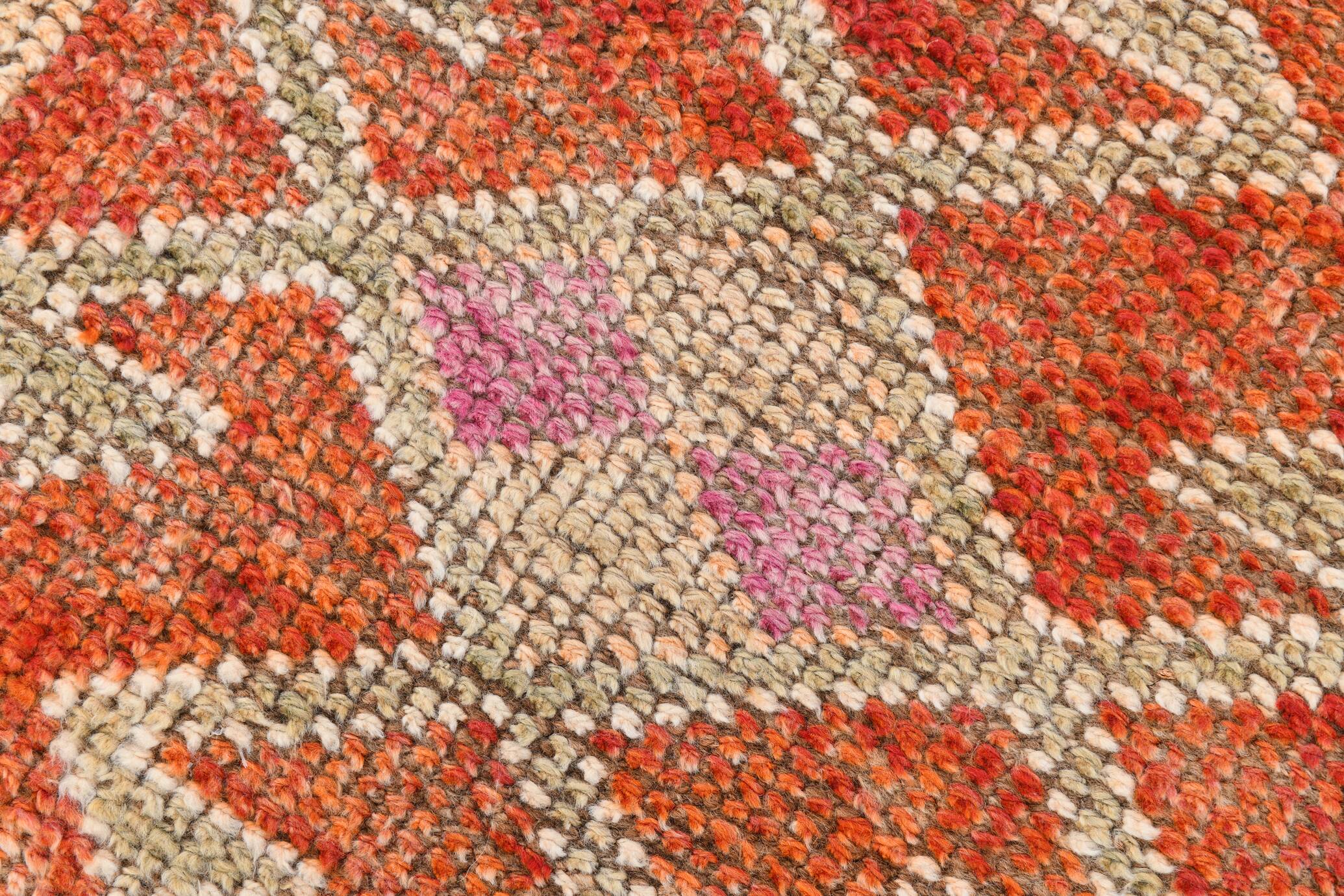Tapis de couloir vintage ethnique orange 3x11, 92x339 cm