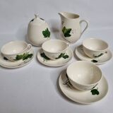 Vintage coffee service, hand-painted plant decor, Villeroy and Boch