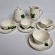 Vintage coffee service, hand-painted plant decor, Villeroy and Boch