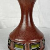 Vase made in Denmark brown and green