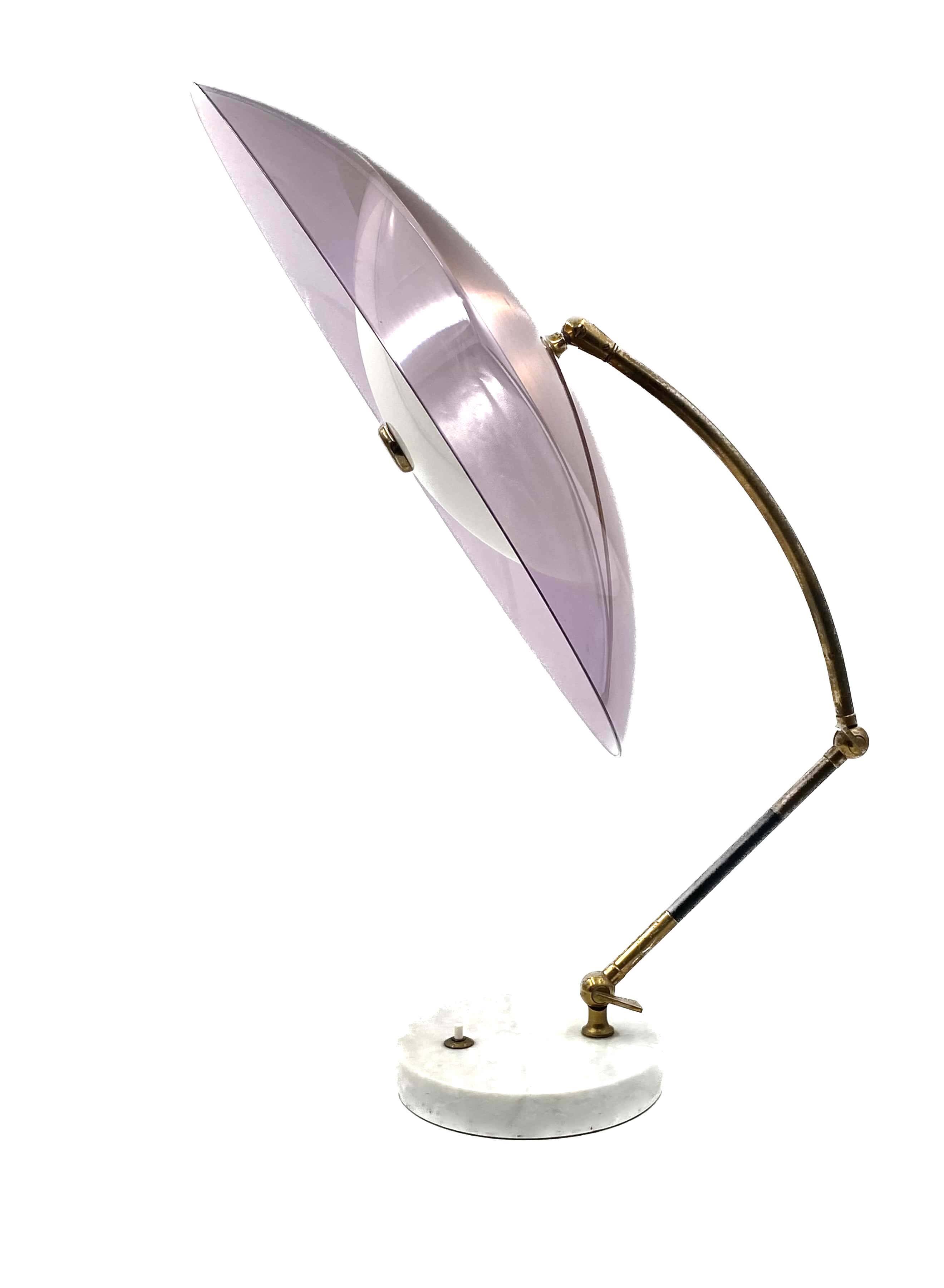 Stilux, mod. Orleans dome table lamp, Stilux Milano Italy, 1955
